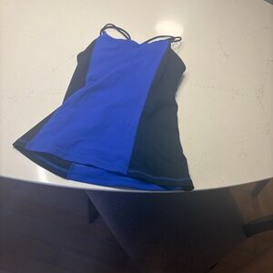 ALO Yoga Royal Blue and Black Tank Top